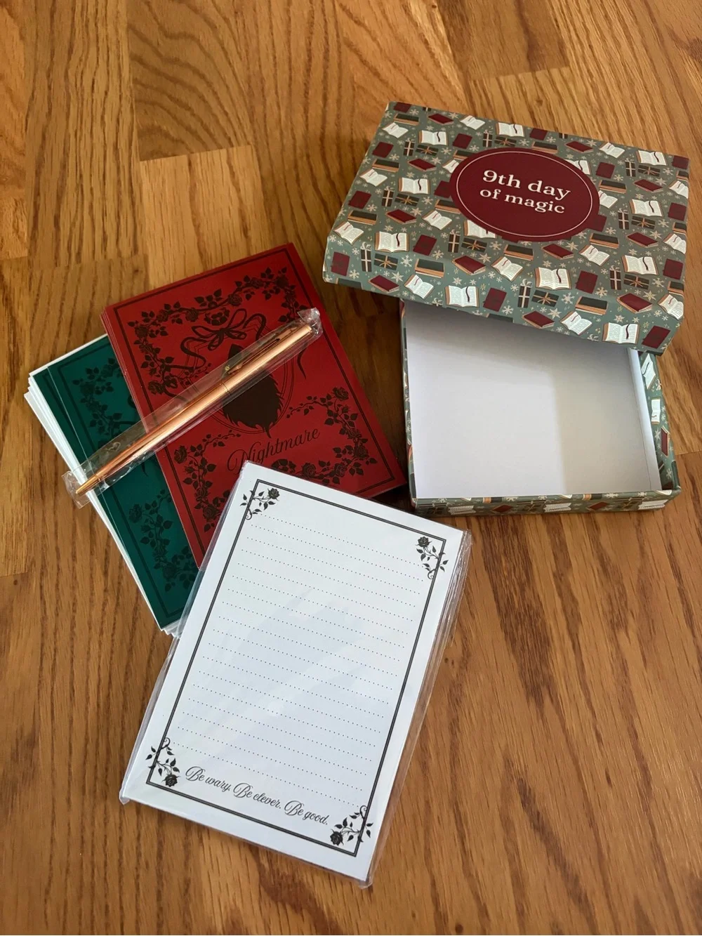 Owlcrate-gothic stationery set inspired by Rachel Gillig's novel One Dark Window